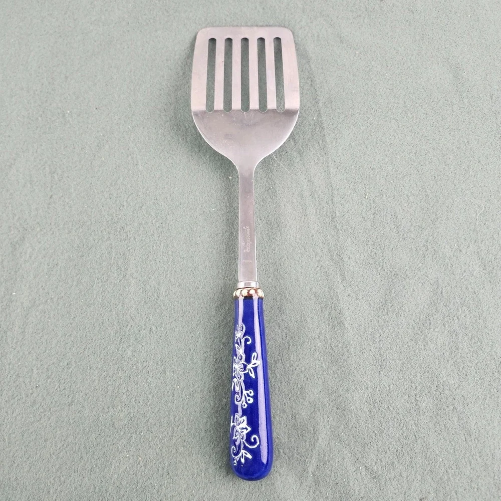 Temptations by Tara Floral Lace Ceramic Stainless Steel Spatula Utensil